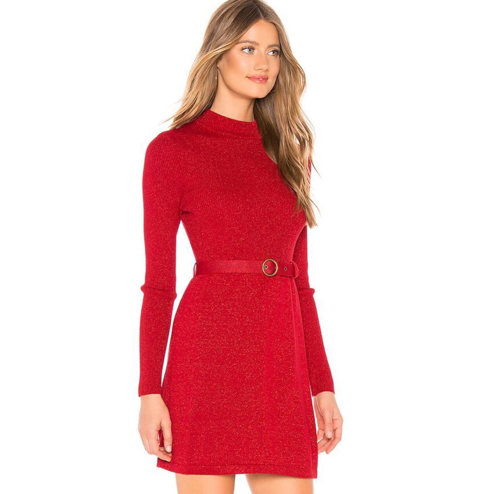 Free People French Girl Glitter Mini Dress Sz M